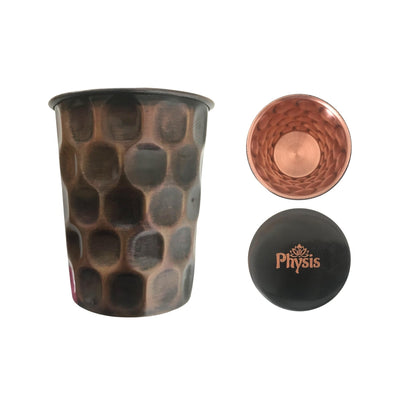 Antique Diamond Copper Water Glass