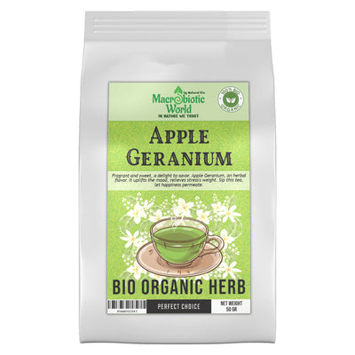 Organic-Bio Apple Geranium Herb Tea ชาสมุนไพร ดอกแอปเปิ้ลเจอเรเนียม 50g
