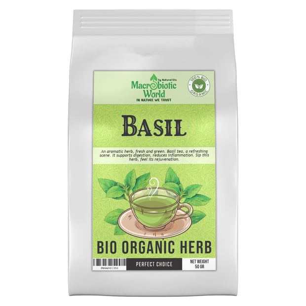 Organic-Bio Basil Herb Tea ชาใบโหระพา 50g