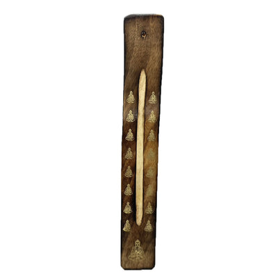 Indian Wooden Incense Stick Holder - Buddha Style
