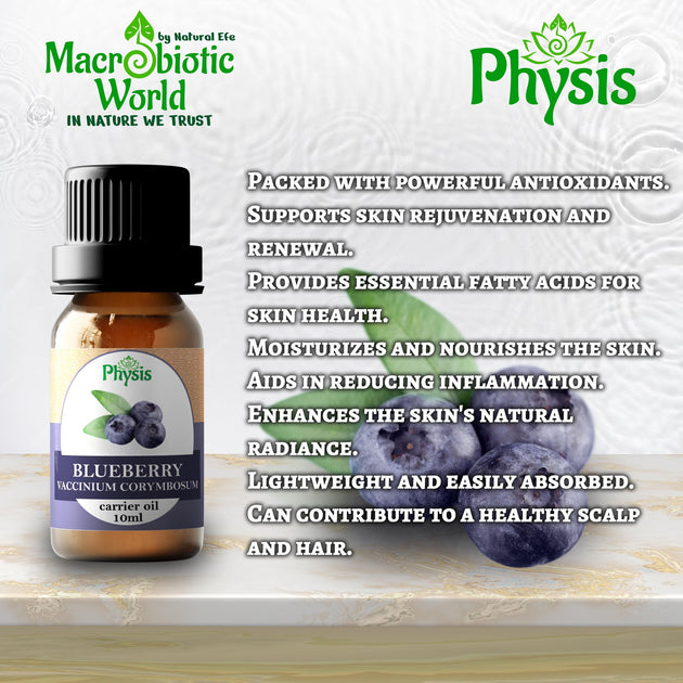 Organic Carrier Oil Blueberry Oil 10ml Macrobiotic World