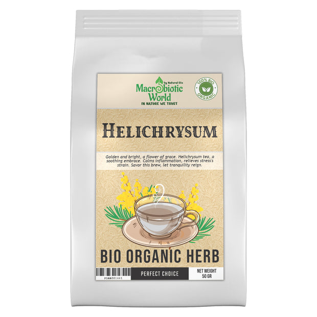 Organic-Bio Helichrysum Herb Tea l ชาสมุนไพร ดอกเฮลิไคลซัม 50g