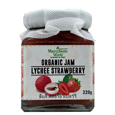 Organic/BIO JAM - Lychee Strawberry แยมลิ้นจี่ สตอรอว์เบอรี่ 220g