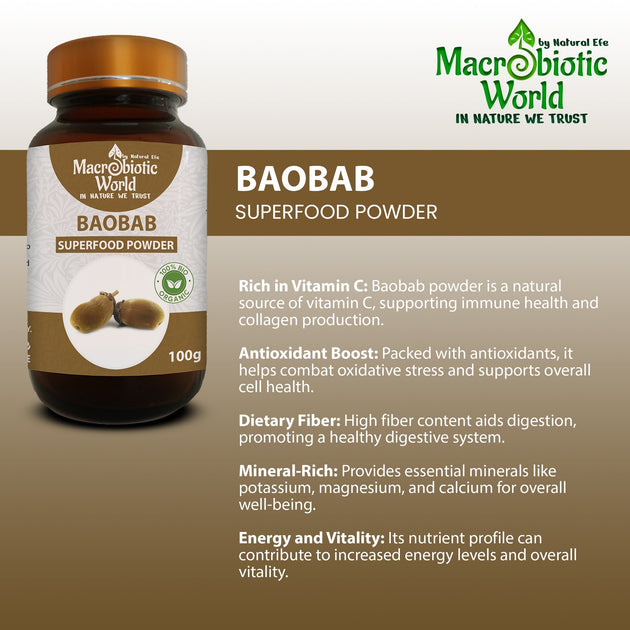 Organic/Bio Baobab Superfood Powder – Macrobiotic World