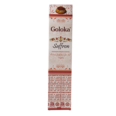Saffron Handrolled Masala India Incense Sticks