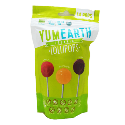 Yumearth | Organic Lollipops - Cherry, Sour Apple, Grape