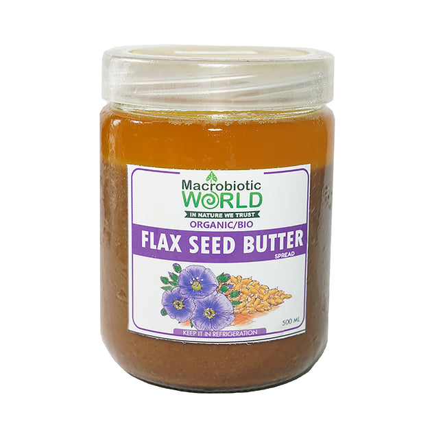 Organic / Bio Flax Seed Butter เนยเมล็ดแฟล็กซ์ 500g Macrobiotic World