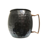 NATURAL EFE | ANTIQUE HAMMERED COPPER WATER MUG | แก้วน้ำทองแดง สีดำลายตอกมีหูจับ 400 ML