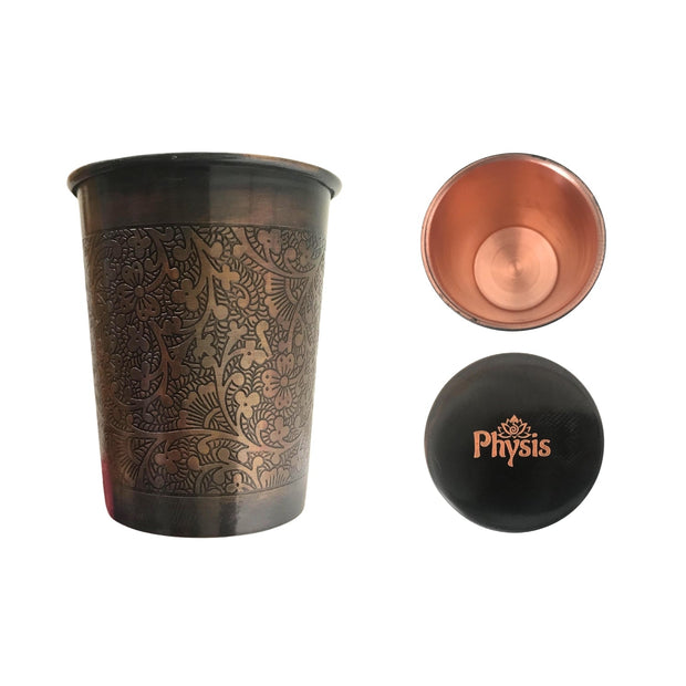 NATURAL EFE | ANTIQUE ENGRAVED COPPER WATER GLASS