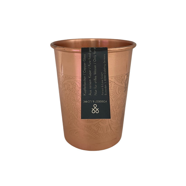 FORREST & LOVE PREMIUM ENGRAVED COPPER WATER GLASS