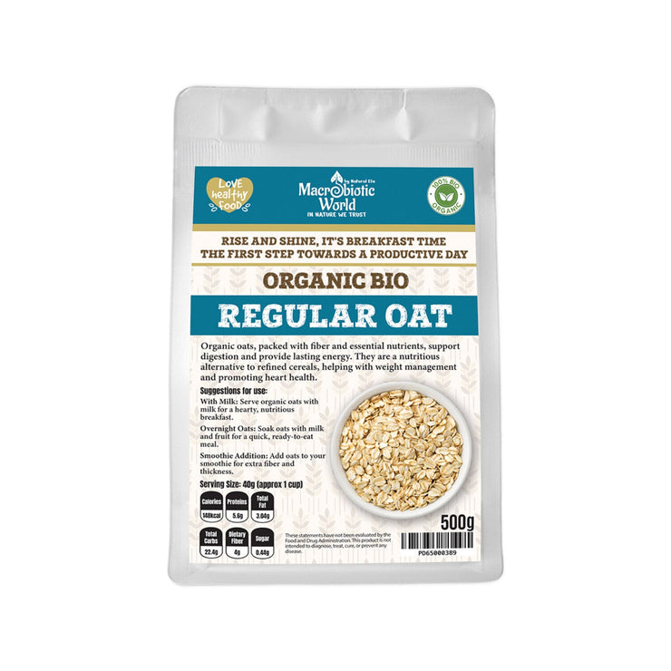 Organic/Bio Regular Oat (Finland) ข้าวโอ๊ต 500g