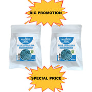 Organic/Bio Blue Spirulina Powder ผงสาหร่ายบลูสไปรูลิน่า 1 Kg ( 500g x 2 Bags)