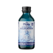 Bottle of Physis aromatherapy product on a white background