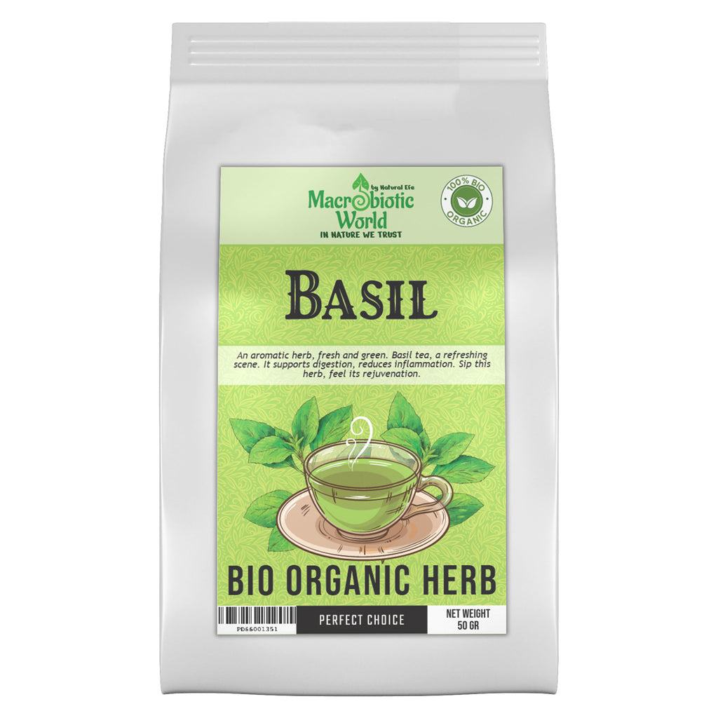 Organic Bio Basil Herb Tea 50g Macrobiotic World