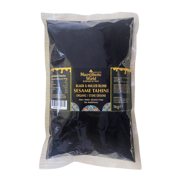 ORGANIC/BIO BLACK & HULLED SESAME SEED TAHINI BLEND