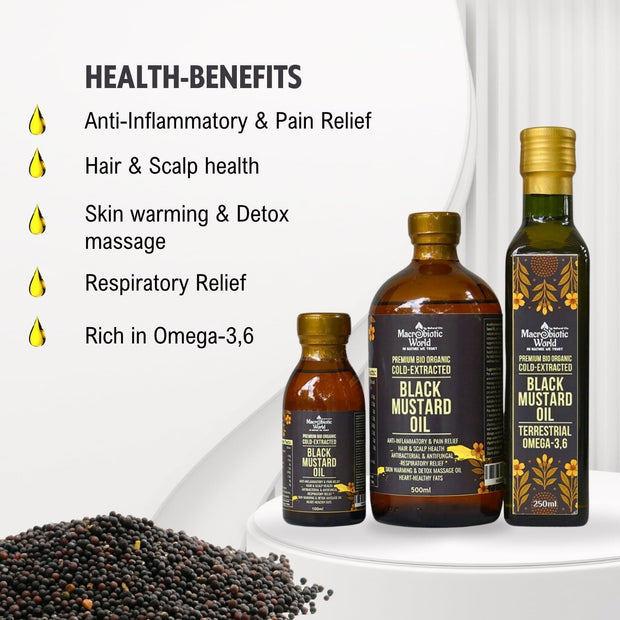 Organic/Bio | Extra Virgin Cold-Extracted Black Mustard Oil