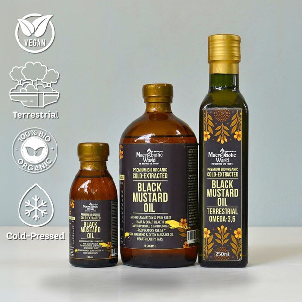 Organic/Bio | Extra Virgin Cold-Extracted Black Mustard Oil