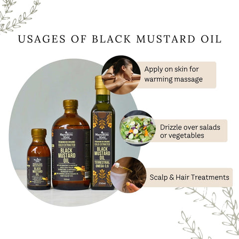 Organic/Bio | Extra Virgin Cold-Extracted Black Mustard Oil