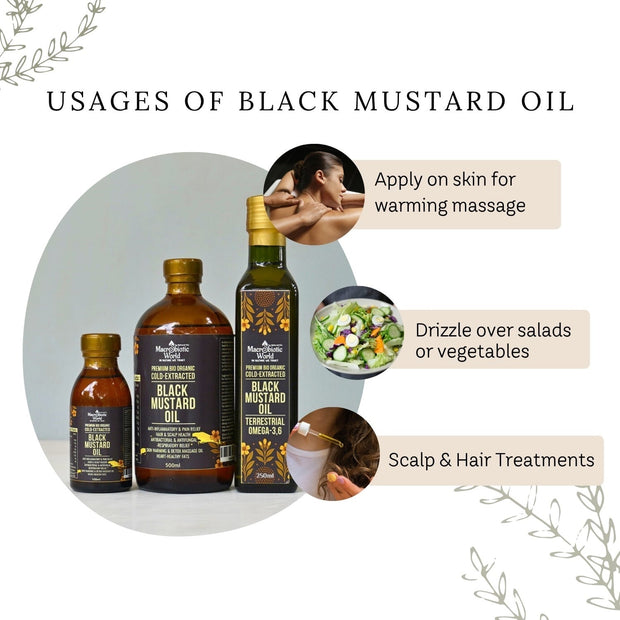 Organic/Bio | Extra Virgin Cold-Extracted Black Mustard Oil