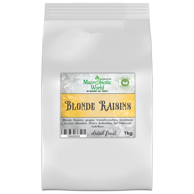 Organic/Bio Dried Blonde Raisin
