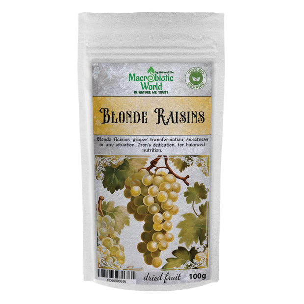 Organic-Bio Dried Blonde Raisin ลูกเกดบลอนด์ ตากแห้ง