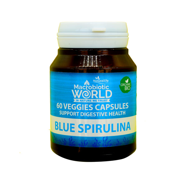 Organic/Bio Blue Spirulina 60 Veggies Capsules 500mg / บลูสไปรูลิน่าแคปซูล