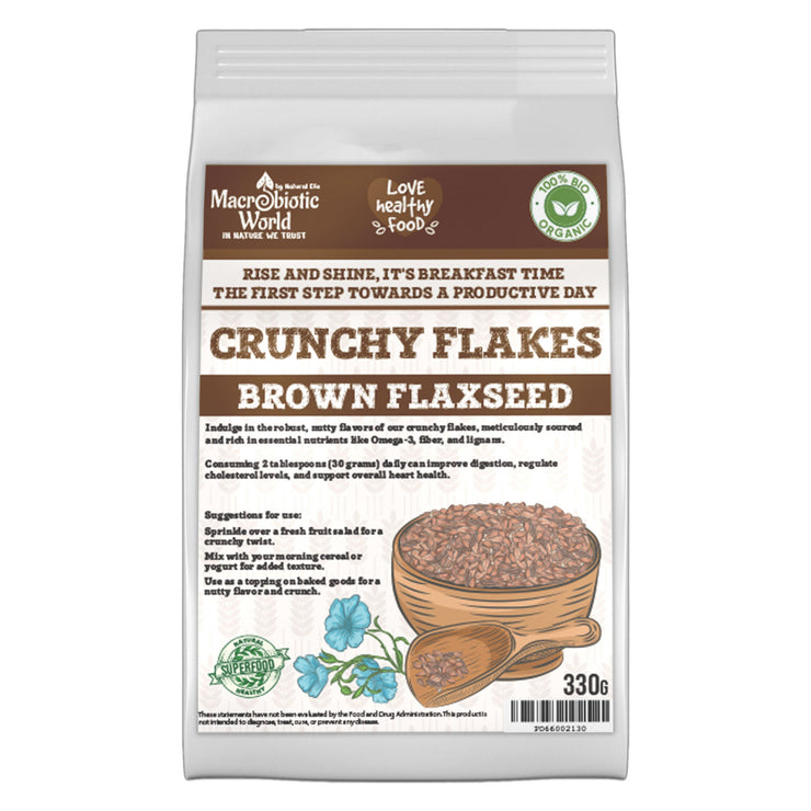 Organic/Bio Crunchy Brown Flaxseed Flakes