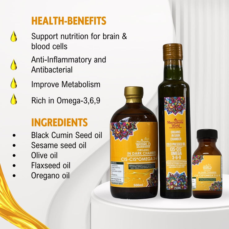 Organic/Bio Cold Pressed Omega 3-6-9 Oil Blend