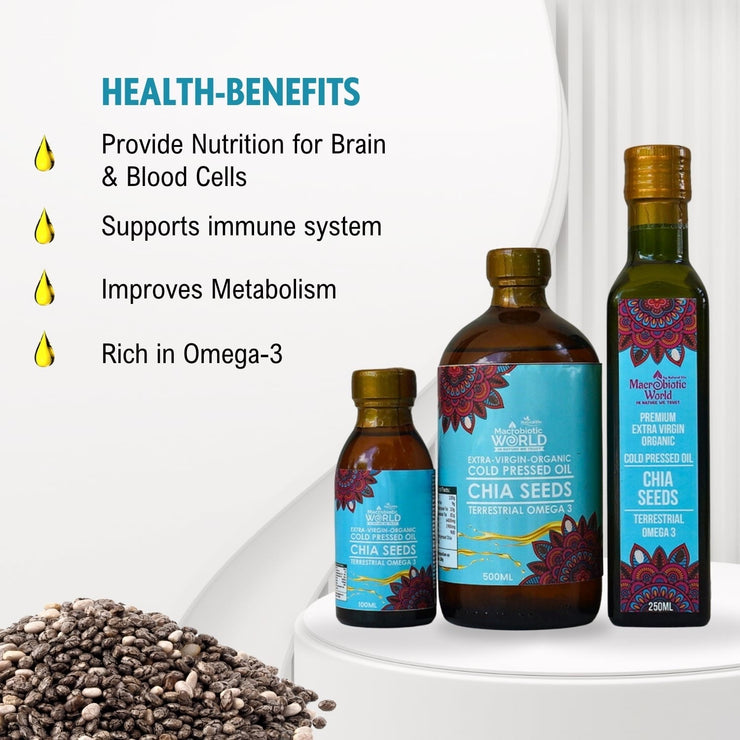 Organic/Bio Extra Virgin Cold Pressed Chia Seed Oil