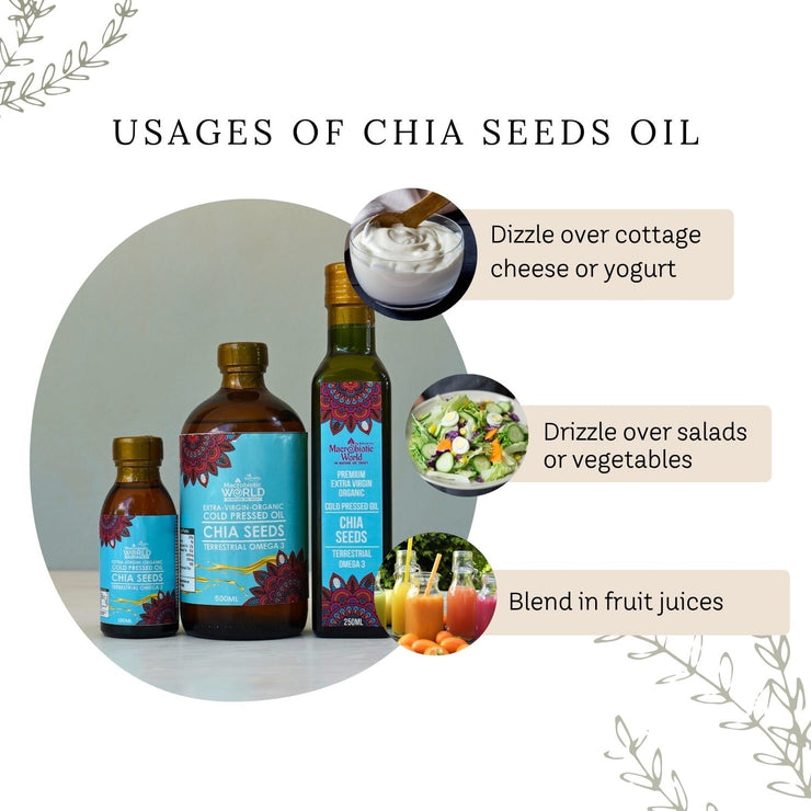Organic/Bio Extra Virgin Cold Pressed Chia Seed Oil