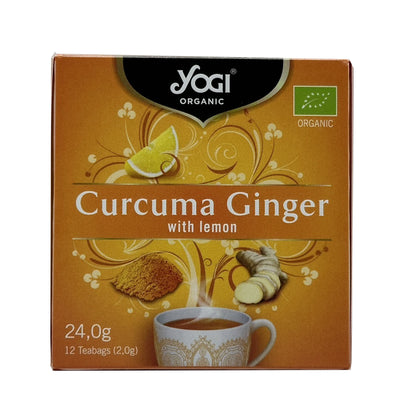 Yogi Tea Organic | Curcuma Ginger with Lemon 12 Teabags (2.0g) 24.0g