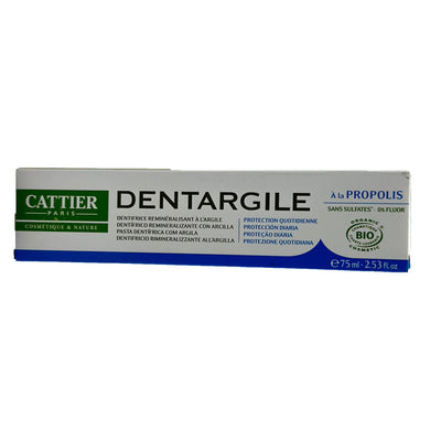 Cattier l Organic/BIO Toothpaste l Dentargile Mint Refreshing (Fluoride Free) 75ml