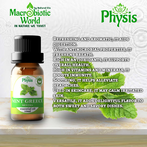 Organic Essential Oil | Mint Greece Oil 10ml