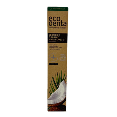 Eco Denta l Toothpaste | Super + Natural Oral Care (Fluoride Free) - Coconut Oil 75ml