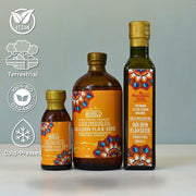 Organic/Bio Extra Virgin Cold Pressed Golden Flaxseed Oil