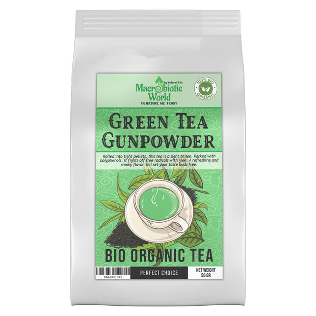Organic-Bio Green Tea Gun Powder Herb Tea 50g