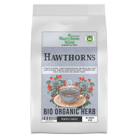 Organic/Bio Hawthorn Herb Tea | ชาสมุนไพร ฮาวทอร์น 50g