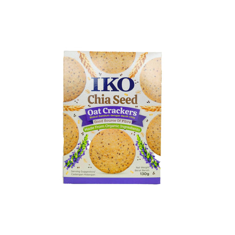 IKO - Chia Seed Oat Crackers |  เมล็ดเชีย โอ๊ด แครกเกอร์ 130g