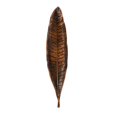 Antique Bronze Botanical Leaf Incense Holder