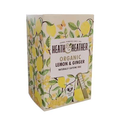 Heath & Heather Organic Lemon & Ginger Herbal Tea