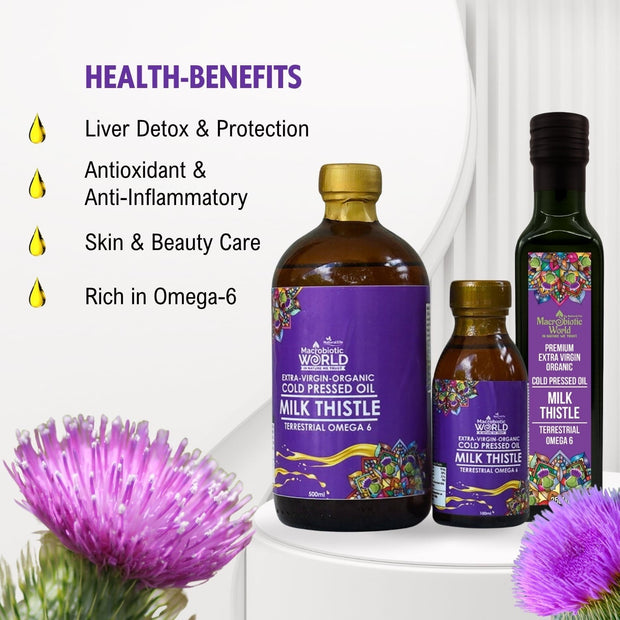 Organic/Bio Extra Virgin Cold Pressed Milk Thistle Oil