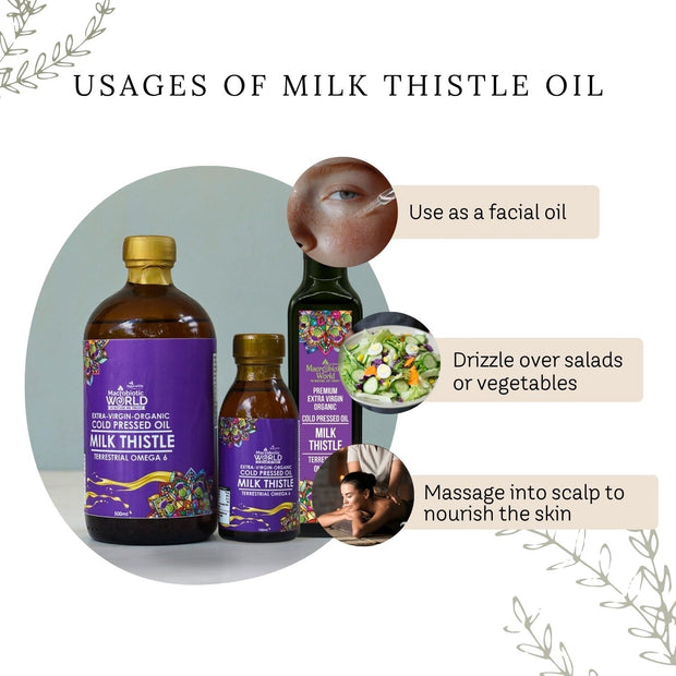 Organic/Bio Extra Virgin Cold Pressed Milk Thistle Oil