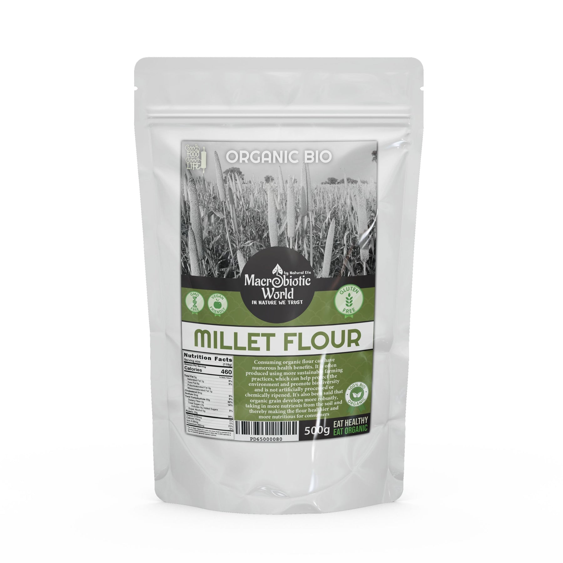 Organic / Bio Millet Flour Gluten Free Flour Macrobiotic World