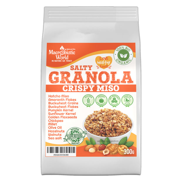Organic-Bio Crispy Miso Granola คริสปี้ กราโนล่า มิโซะ 300g
