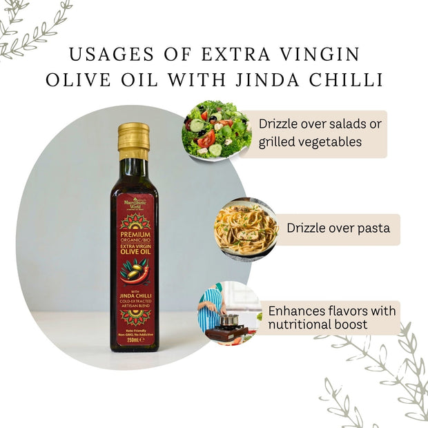 Organic/Bio | Premium Extra Virgin Olive Oil With Jinda Chilli