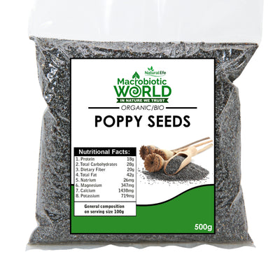 Organic/Bio Poppy Seeds  เมล็ดป๊อบปี้