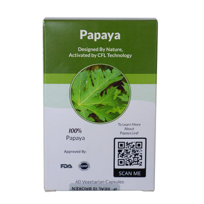 Thai Freeze Dry l Papaya 60 Vegetarian Capsules 400mg / ใบมะละกอแคปซูล