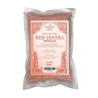 Red Lentil Whole - Organic Bio