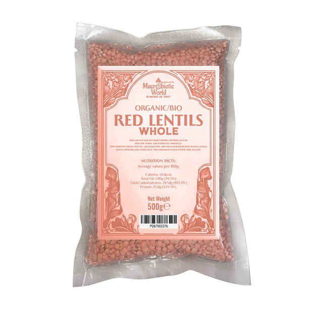 Organic/Bio Red Lentil Whole