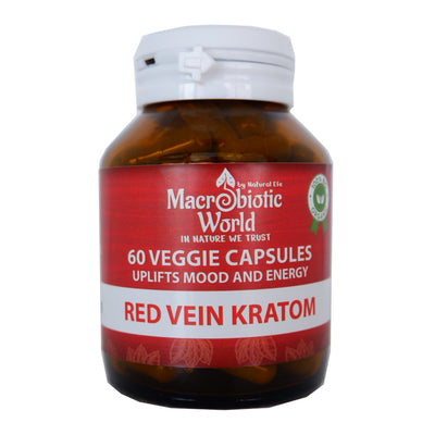 Red Vein Kratom 60 Veggies Capsules 500mg / เร้ด เวน กระท่อม แคปซูล